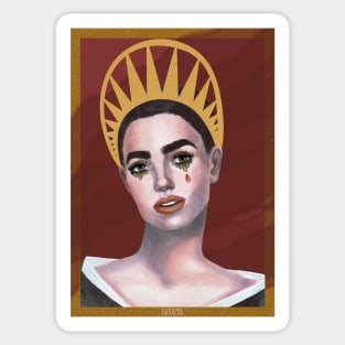 girl with a crown Sticker